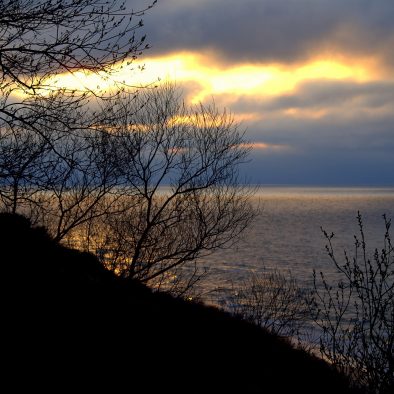 Zachód słońca z jastrzębskiego klifu